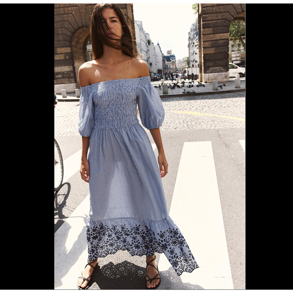 ZARA Balloon Sleeve Long Dress NWT - Picture 9 of 15